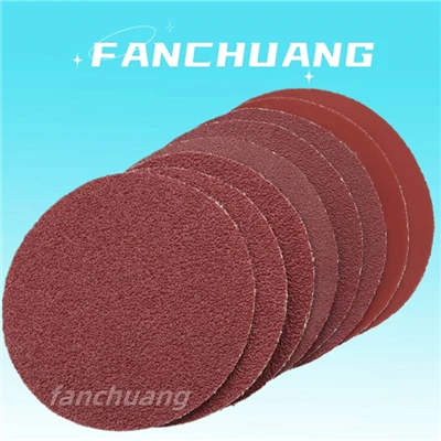 Rotes, rundes Schleifpapier