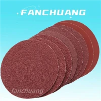Rotes, rundes Schleifpapier
