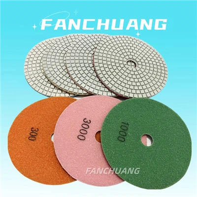 Nasse, flexible Diamantharz-Polierpads für Granit